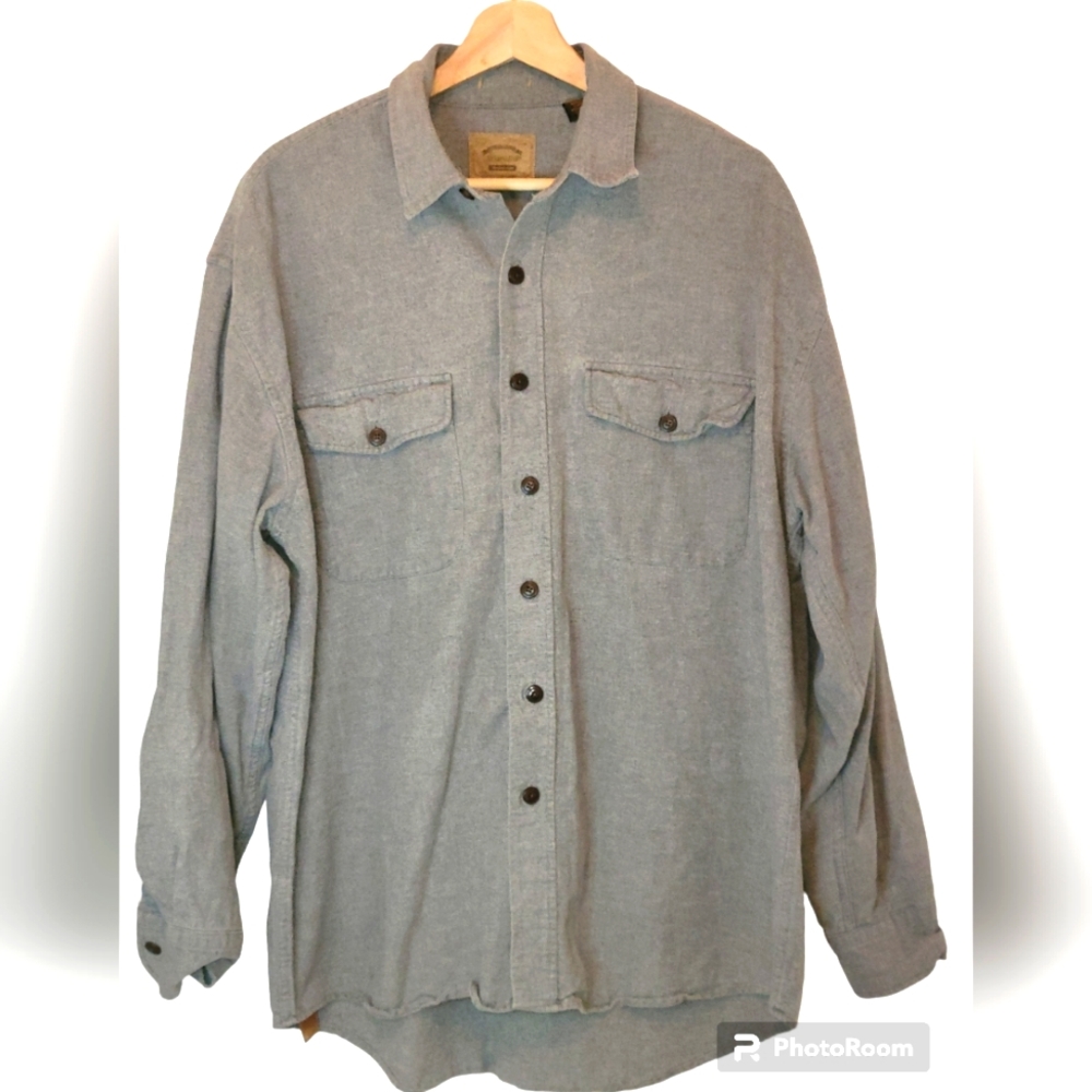 Men's St. Johns Bay 100% Cotton Button Down Size LT